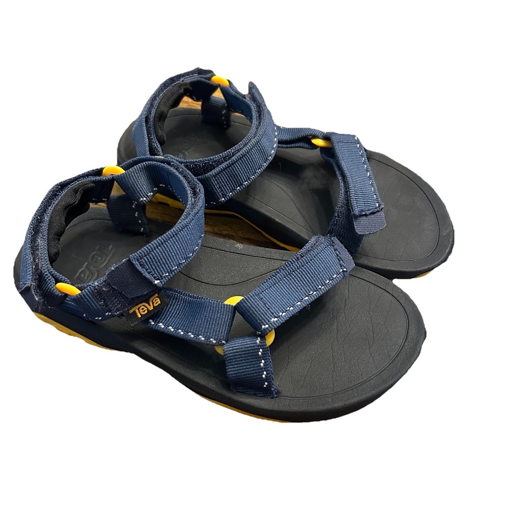 Teva Hurricane‎ Boys Youth Sz 13 Athletic Sport Sandal Hook & Loop Strap Navy